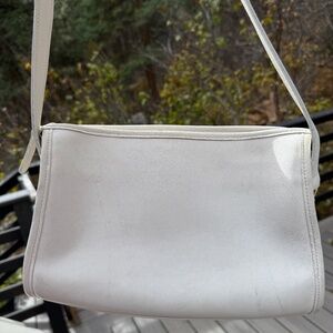 Coach Slim Zip Bag in bone leather